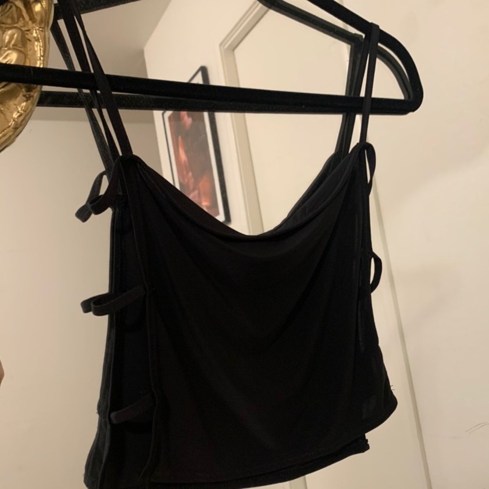 Nasty Gal black cut out cami top